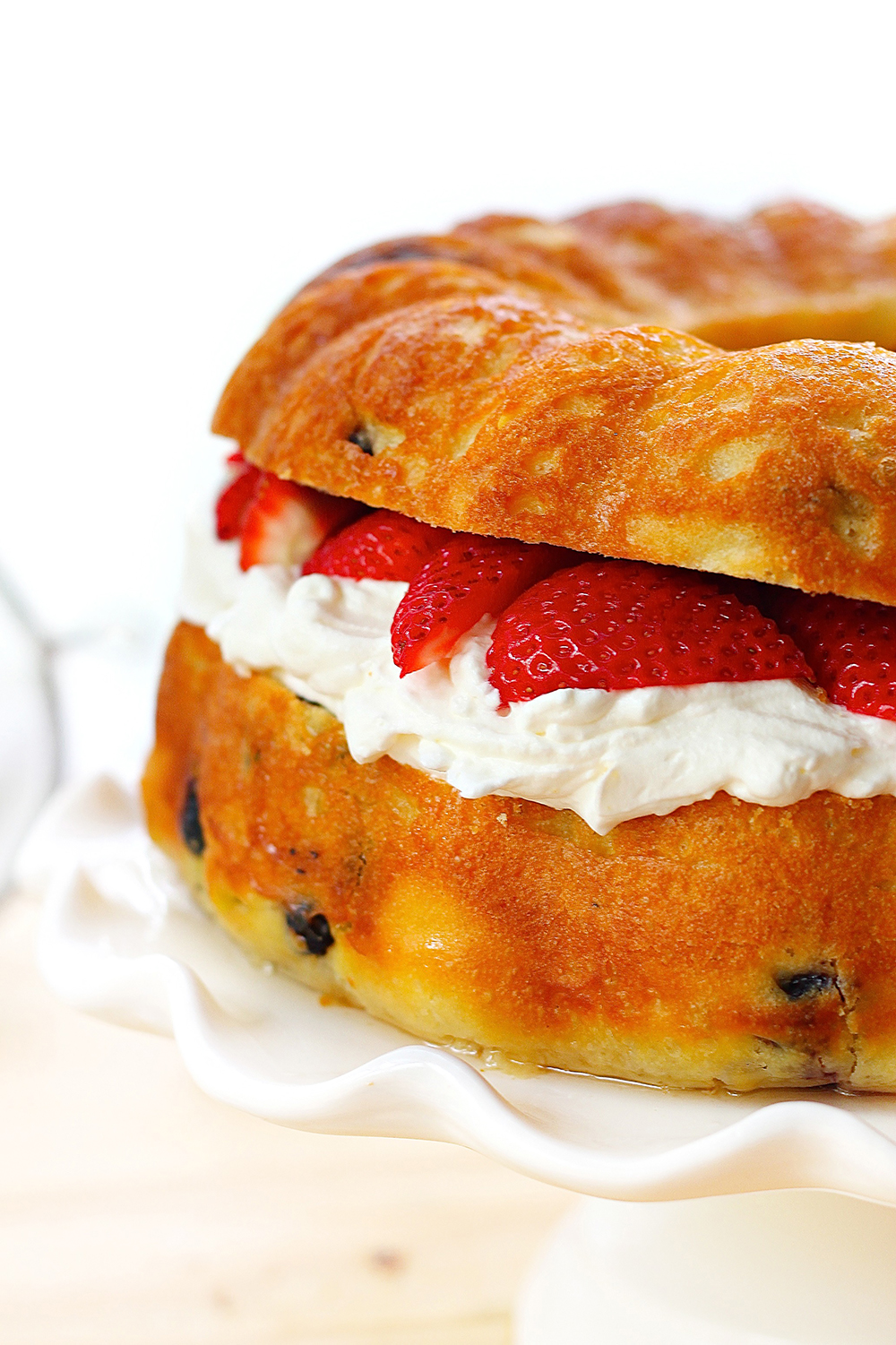 Baba Au Rhum with Strawberries and Whipped Cream