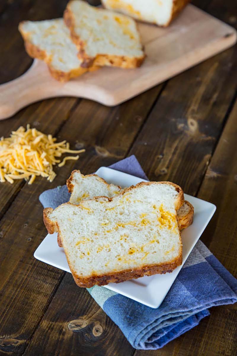 No Knead Cheesy English Crumpet Bread