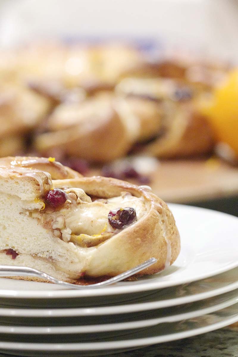 Festive Cranberry Apple Tea Ring