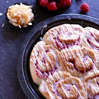 Raspberry Coconut Sweet Rolls