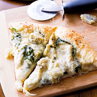Spinach Artichoke White Cheese Pizza - Red Star® Yeast