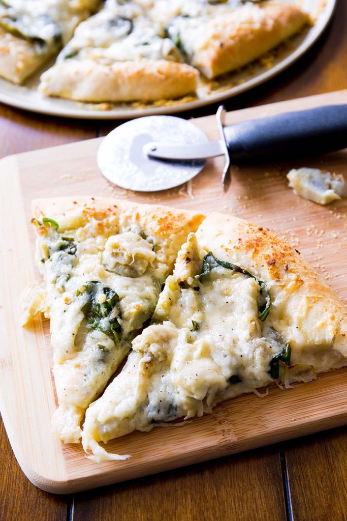 Spinach Artichoke White Cheese Pizza Red Star® Yeast