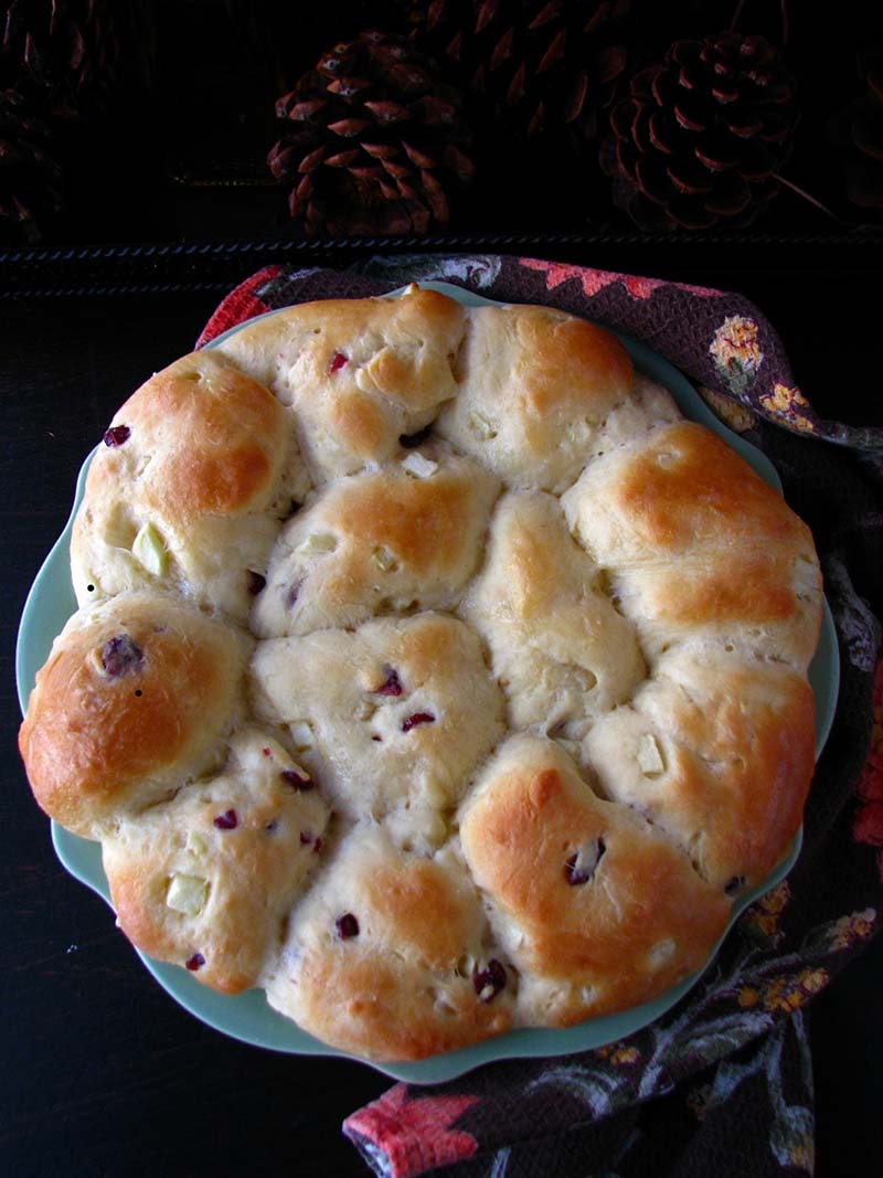 Apple Cranberry Dinner Rolls