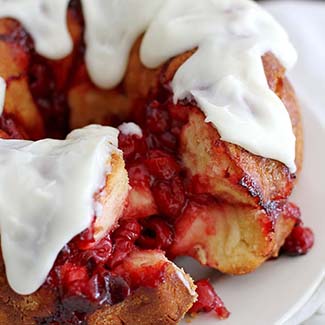 Cherry Cheesecake Monkey Bread