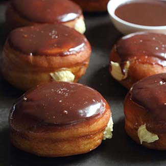 Chocolate Glazed Pumpkin Yeast Doughnuts - Red Star® Yeast