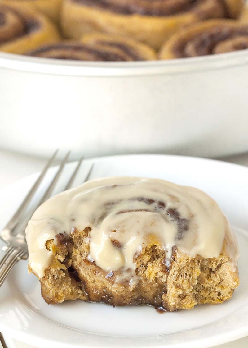 Whole Wheat Pumpkin Cinnamon Buns