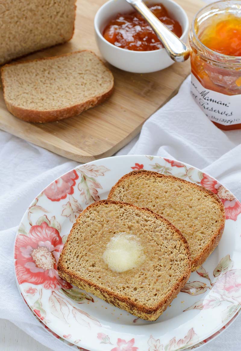 Whole Wheat English Muffin Bread