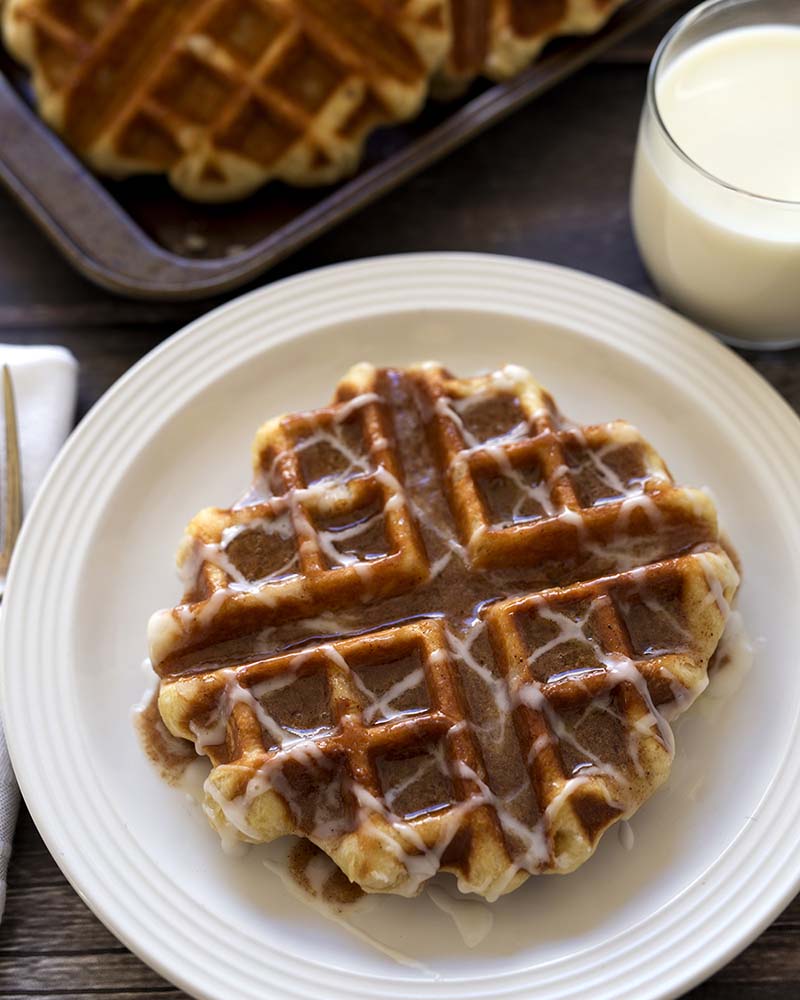 Cinnamon Roll Liege Waffles