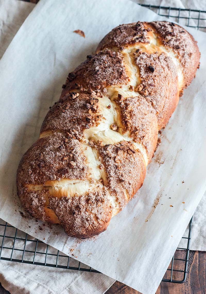 Cinnamon Sugar Pecan Challah Braid