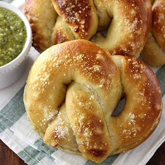 Pesto Parmesan Stuffed Soft Pretzels - Red Star® Yeast