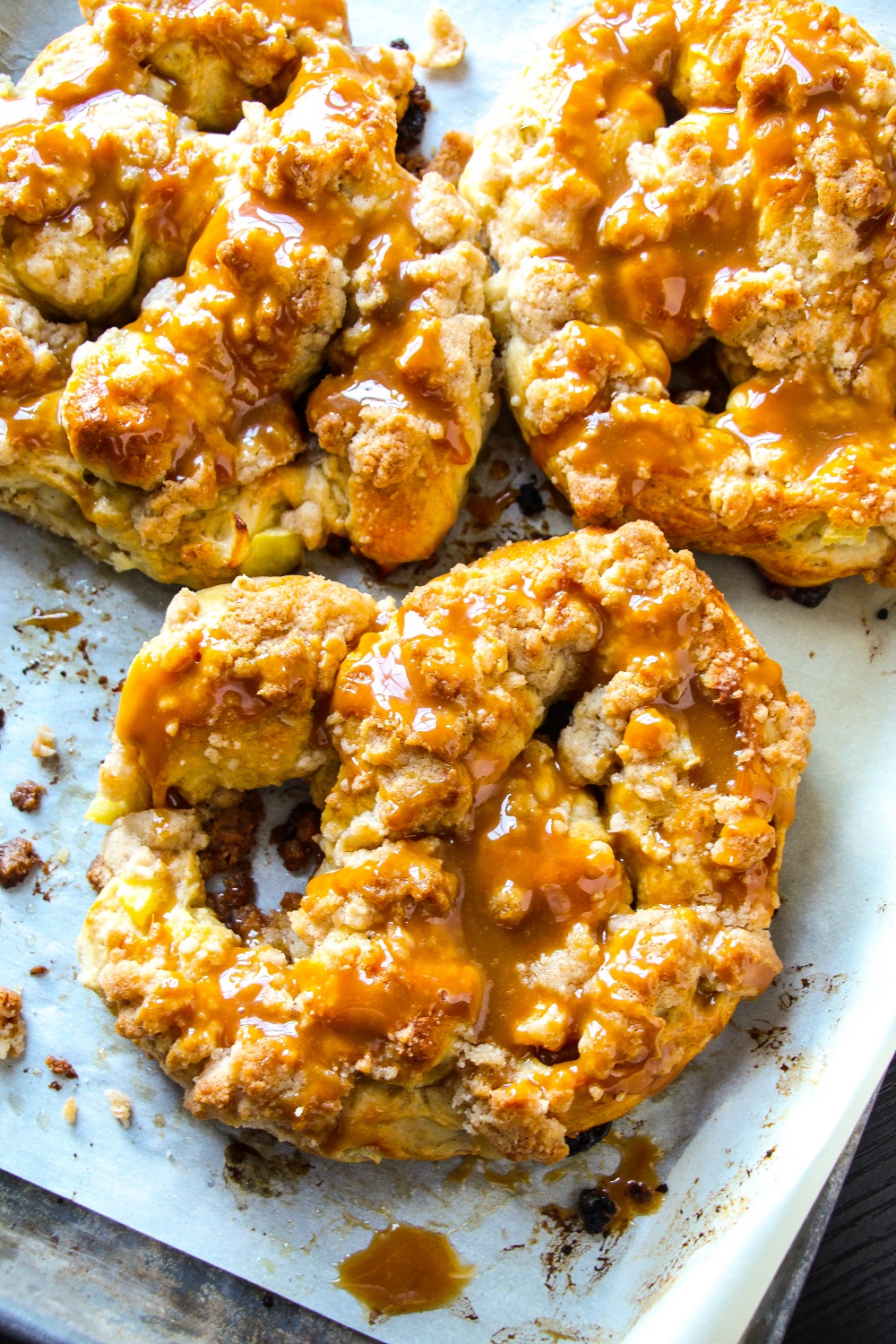 Salted Caramel Apple Soft Pretzels