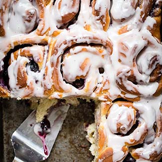 Blueberry Glazed Breakfast Buns