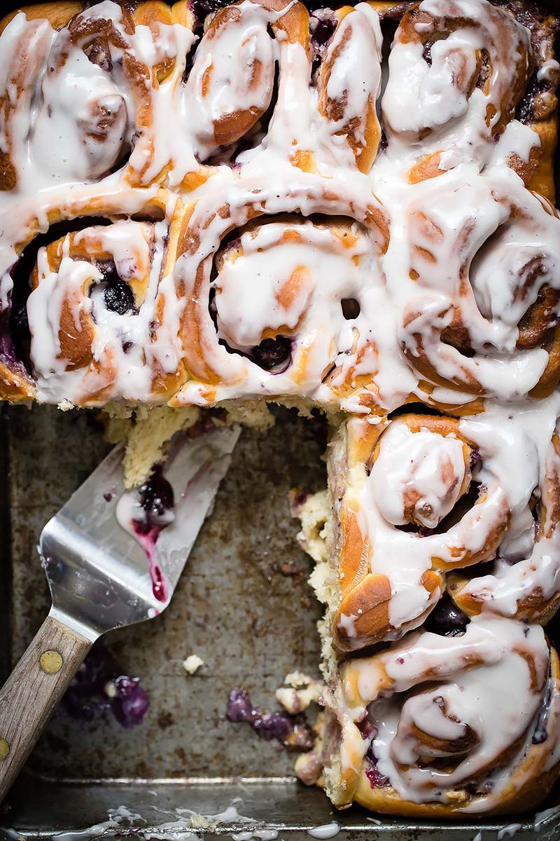 Blueberry Glazed Breakfast Buns