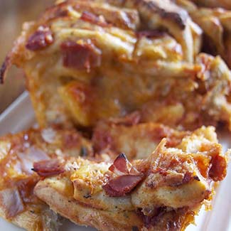 Ham Pineapple Pizza Pull Apart Bread - Red Star® Yeast