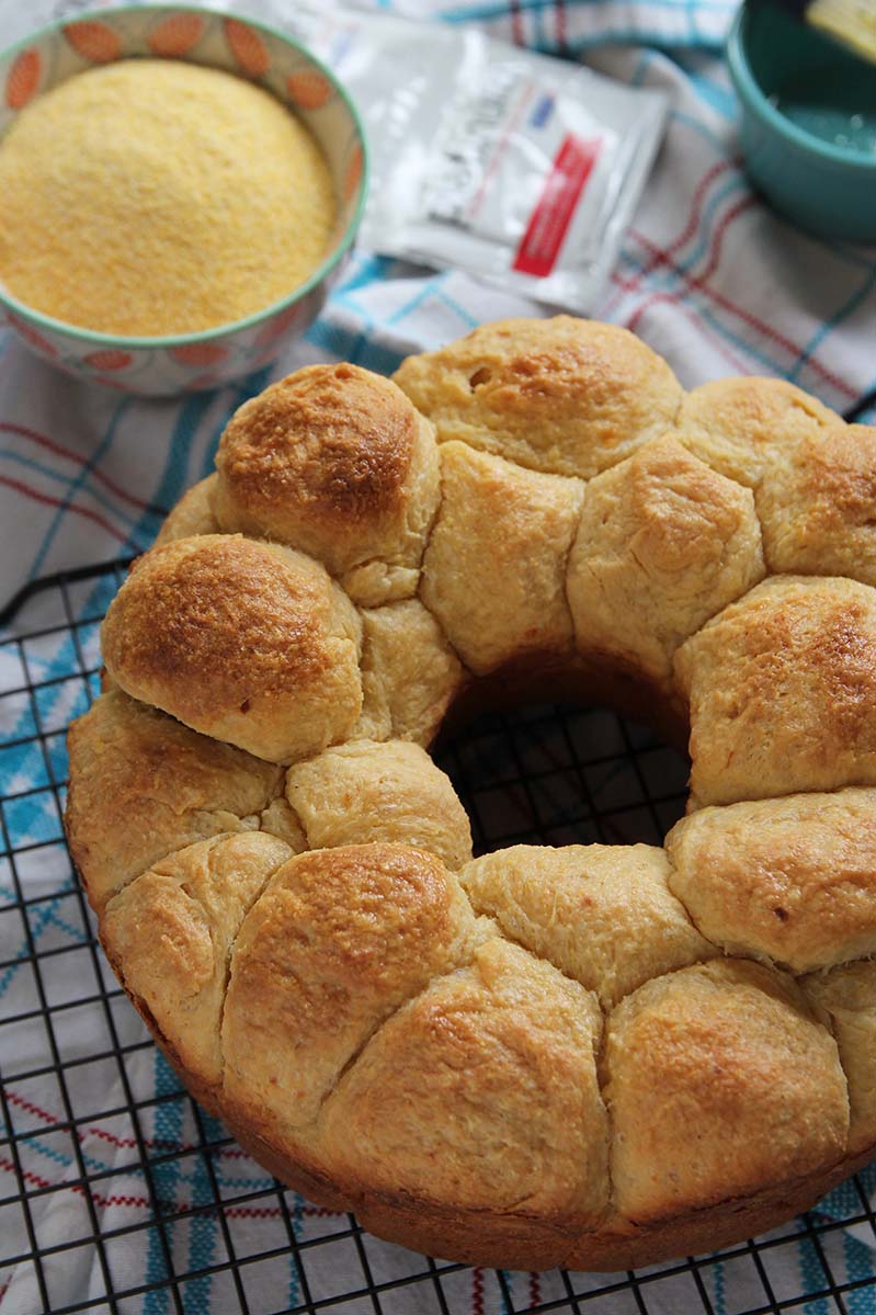 Corn Cheddar Bubble Loaf