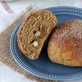 White Chocolate Caramel Gingerbread Brioche Rolls - Red Star® Yeast