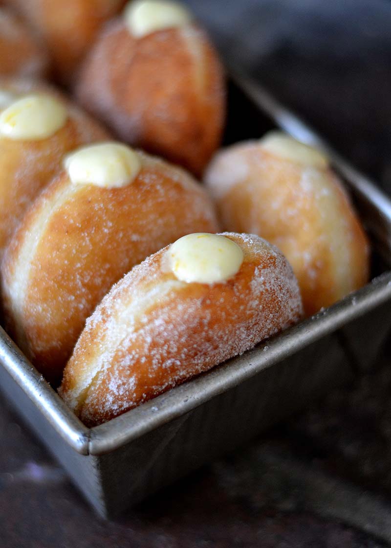 Meyer Lemon Cream Doughnuts