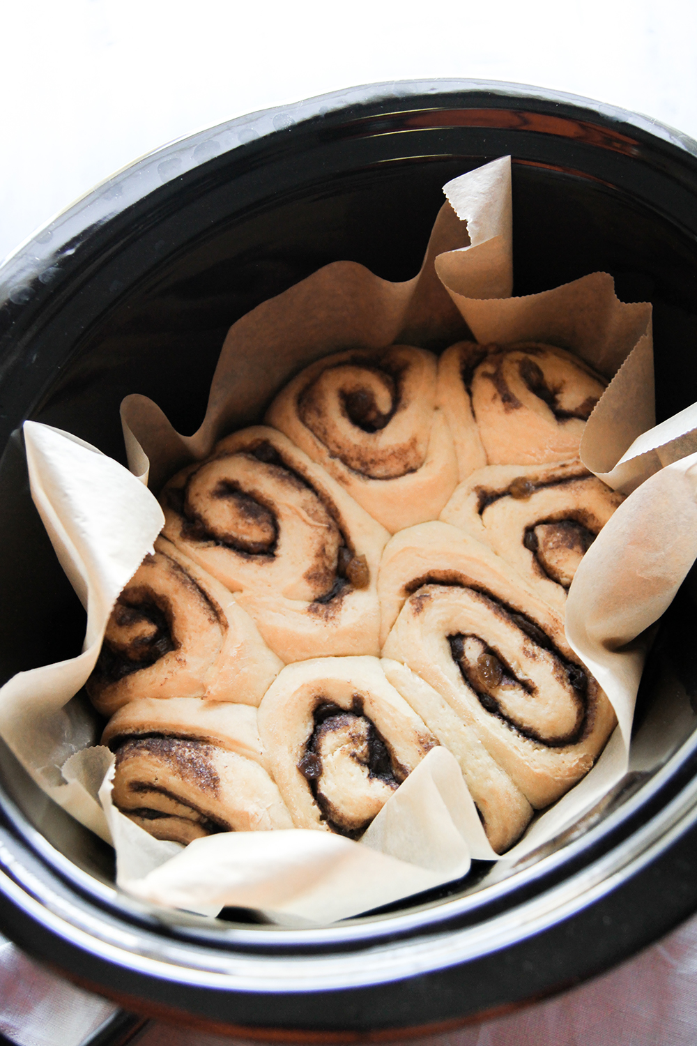 Slow Cooker Hot Cross Bun Cinnamon Rolls