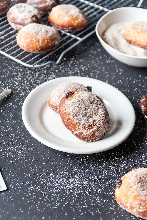vegan nutella filled doughnuts