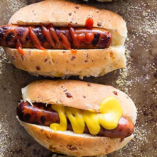 Cheesy Herb Hot Dog Buns