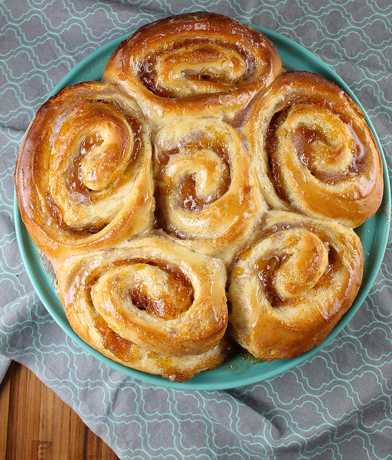 Peach Pie Cinnamon Rolls