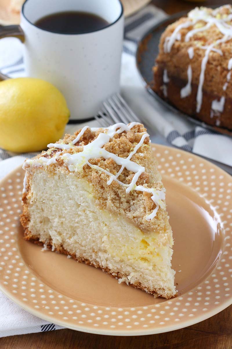 Cream Cheese Swirled Lemon Coffee Cake