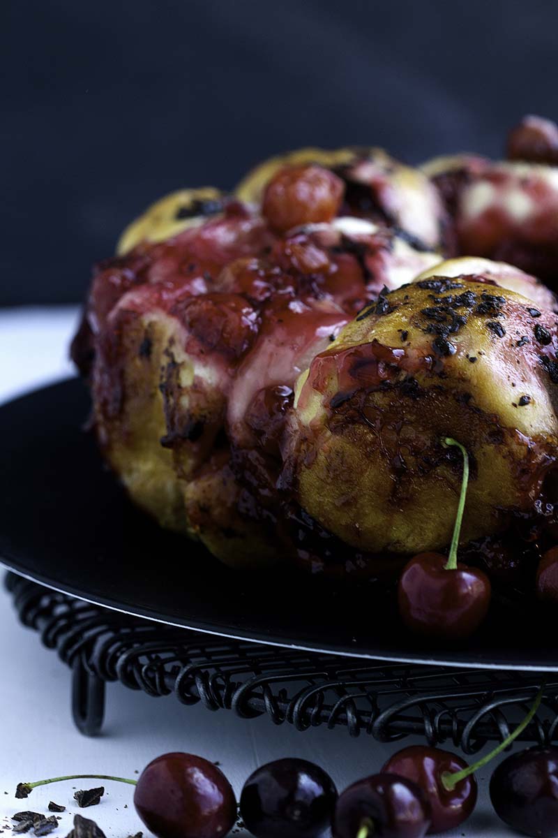 Chocolate Cherry Pull Apart Bread