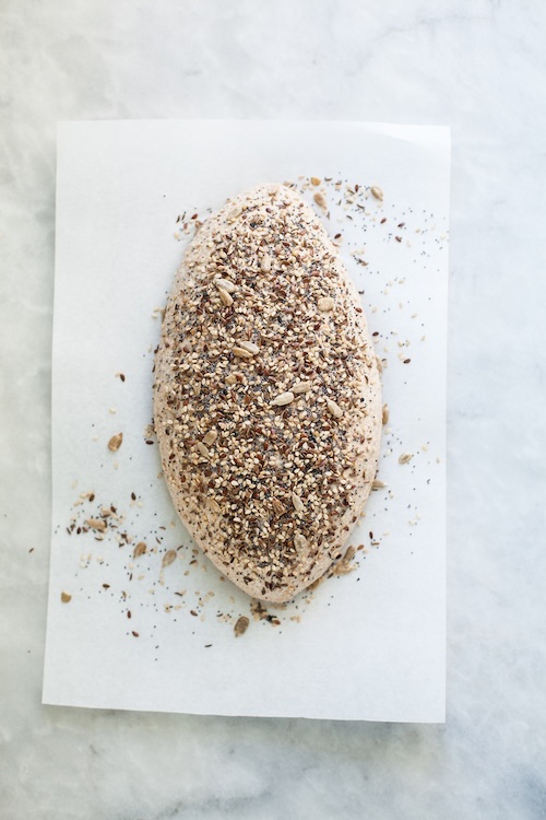 an uncooked loaf of bread