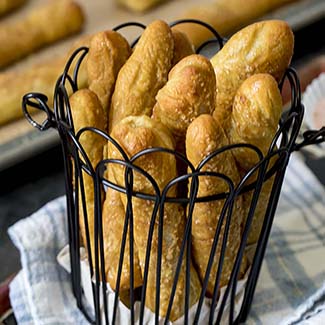 Sweet Pretzel Sticks with Strawberry Cream Cheese Dip - Red Star® Yeast