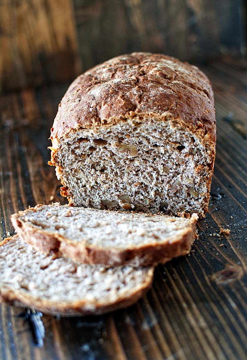 Bulgar Wheat Apple Cider Walnut Bread