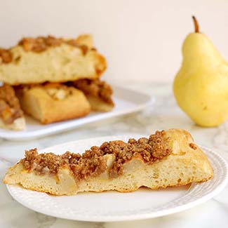 Pear and Pecan Streusel Focaccia - Red Star® Yeast