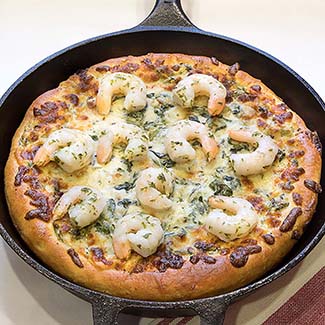 Spinach Artichoke Crispy Skillet Pan Pizza - Red Star® Yeast