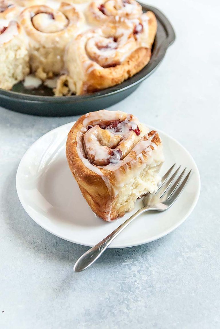 Cherry Vegan Cinnamon Rolls