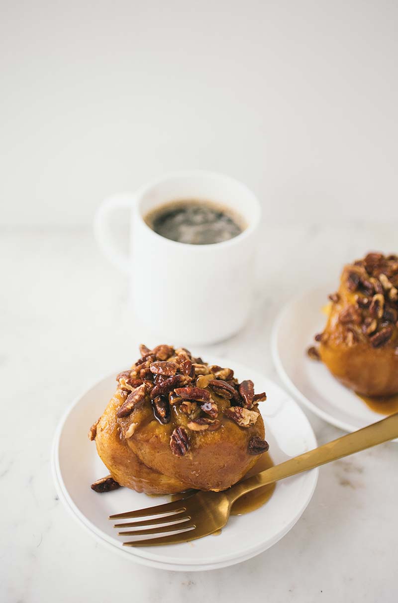 Pumpkin Sticky Nut Rolls