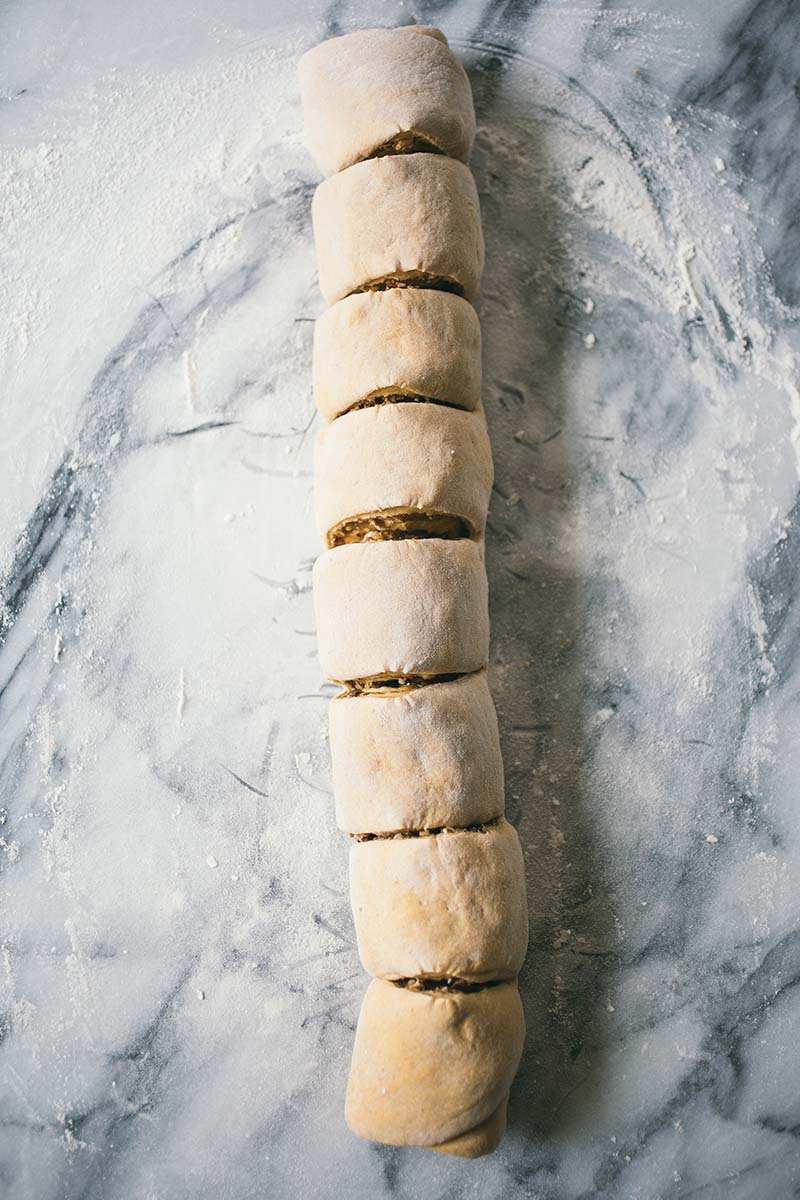 Pumpkin Sticky Nut Rolls