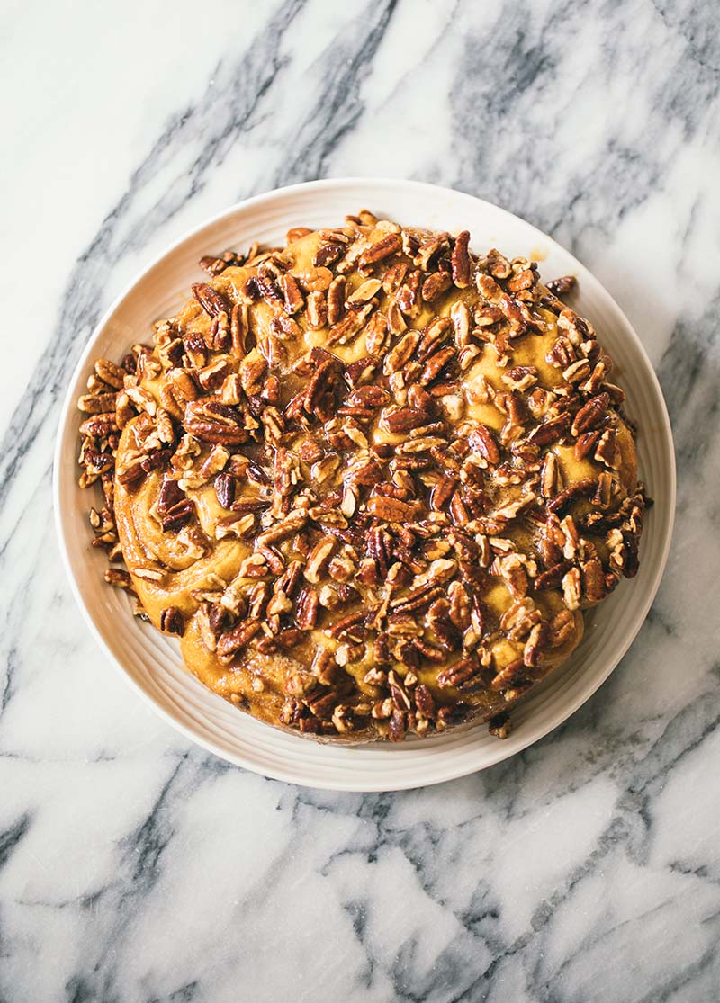 Pumpkin Sticky Nut Rolls