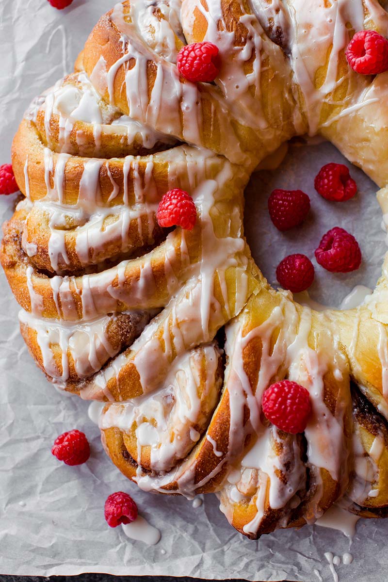 Cinnamon Roll Wreath recipe Red Star Yeast