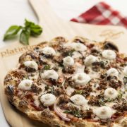 Traditional Sausage and Ricotta Grilled Pizza | Your traditional sausage and cheese pizza just got an upgrade with a homemade grilled artisan pizza crust. Watch the video to see how easy it is to make! Find recipe at redstaryeast.com.