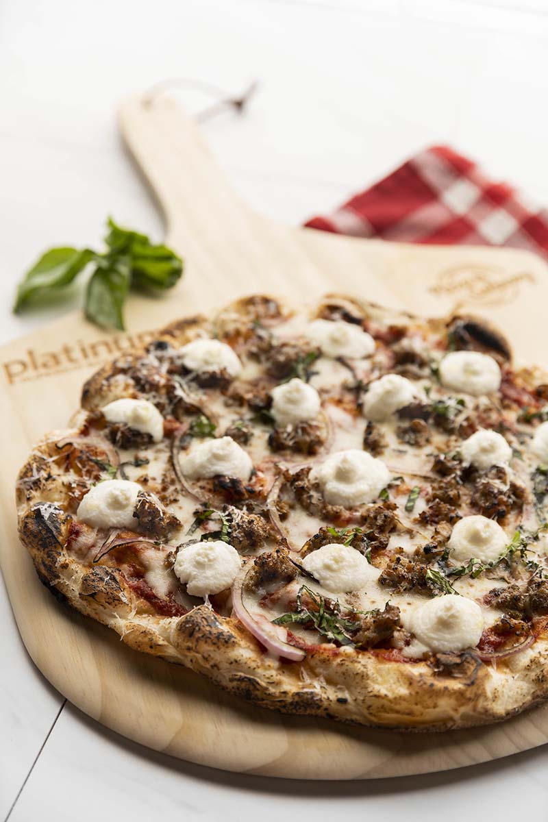 Traditional Sausage and Ricotta Grilled Pizza
