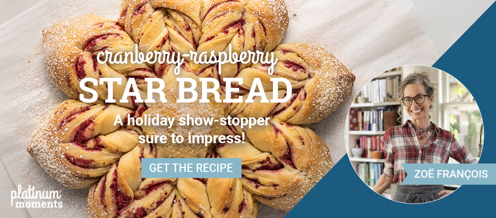 Cranberry Raspberry Star Bread | A holiday show stopper sure to impress.