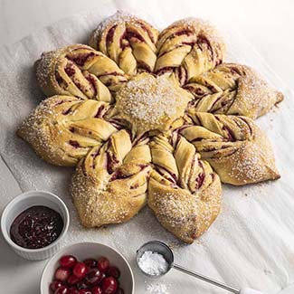 Cranberry Raspberry Star Bread