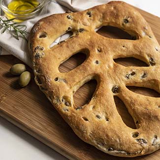 No Knead Artisan Olive Fougasse-image