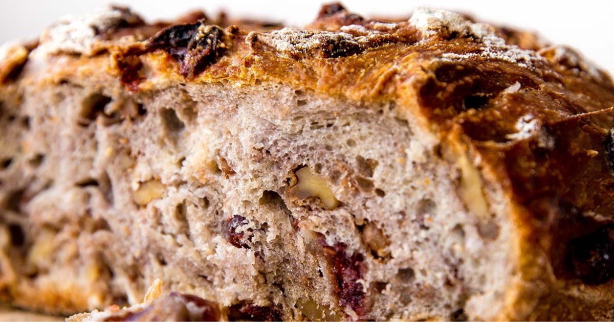No Knead Crusty Cranberry Nut Bread | Red Star® Yeast