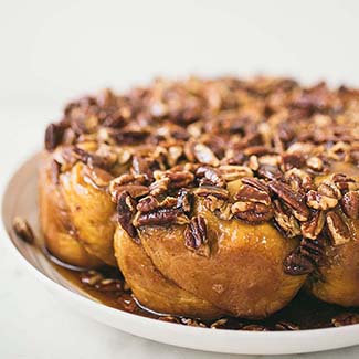 Pumpkin Sticky Nut Rolls