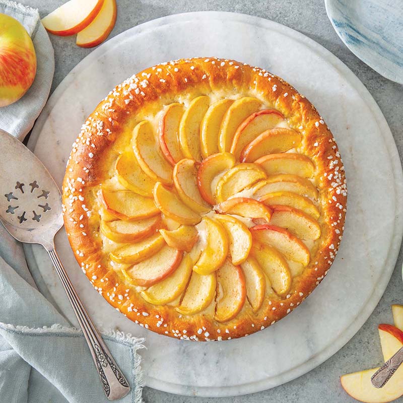 Apple Cream Cheese Brioche Tart