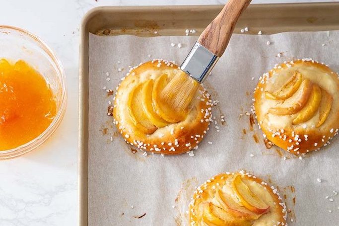 Apple Cream Cream Cheese Brioche Tartlets