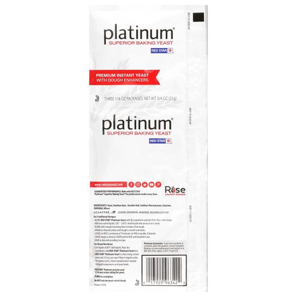 Platinum Yeast by Red Star product package back