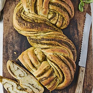 Twisted Savory Pesto Bread Recipe | Red Star® Yeast