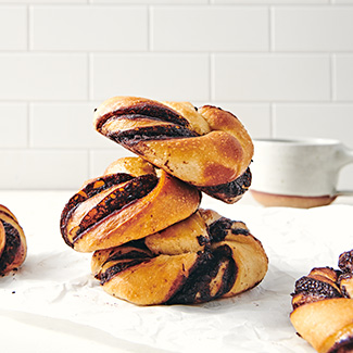 Chocolate twist buns