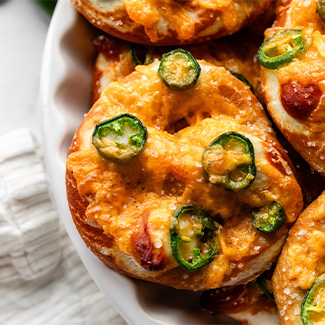 Pretzel Bites with Jalapeno Cheddar Cheese Sauce - A Kitchen Addiction